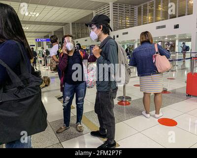 Malgré la multiplication des cas de covid aux Philippines, le gouvernement a levé certaines restrictions de voyage pour encourager les gens à voyager plus localement et aider à stimuler le tourisme. Philippines. Banque D'Images