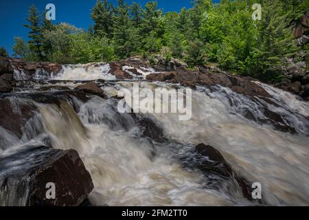 Onaping High Falls Algoma Ontario Canada en été Banque D'Images