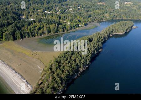 La plage et le lagon de Walker Hook, Salt Spring Island, Colombie-Britannique, Canada Banque D'Images