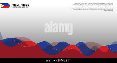 Philippines Independence Day avec philippines fond design. Bon modèle pour Philippines national Day design. Illustration de Vecteur