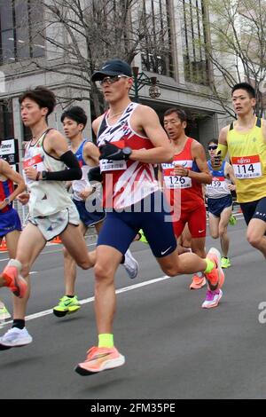 Sapporo, Hokkaido, Japon. 5 mai 2021. Marathon Yuma Hattori : Festival du marathon Hokkaido Sapporo 2021 à Sapporo, Hokkaido, Japon . Credit: AFLO/Alay Live News Banque D'Images