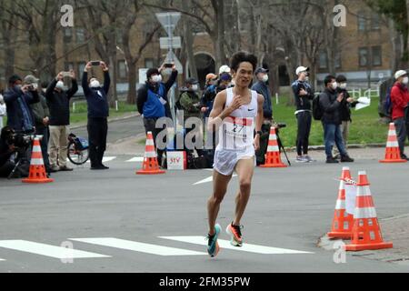 Sapporo, Hokkaido, Japon. 5 mai 2021. Marathon Shin Kimura : Festival du marathon Hokkaido Sapporo 2021 à Sapporo, Hokkaido, Japon . Credit: AFLO/Alay Live News Banque D'Images