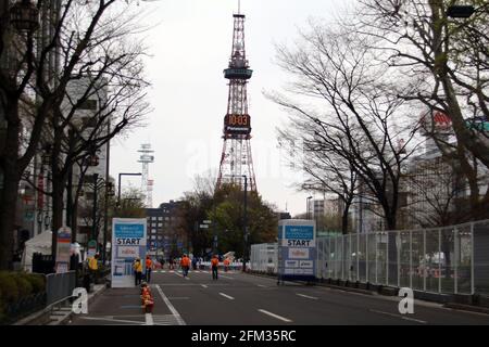 Sapporo, Hokkaido, Japon. 5 mai 2021. Vue générale Marathon : Festival du Marathon Hokkaido Sapporo 2021 à Sapporo, Hokkaido, Japon . Credit: AFLO/Alay Live News Banque D'Images