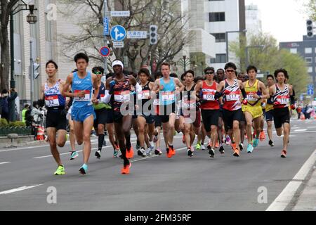 Sapporo, Hokkaido, Japon. 5 mai 2021. Vue générale Marathon : Festival du Marathon Hokkaido Sapporo 2021 à Sapporo, Hokkaido, Japon . Credit: AFLO/Alay Live News Banque D'Images