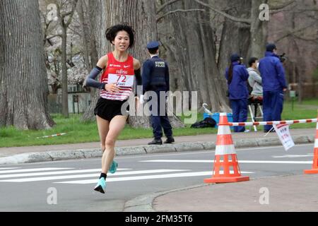 Sapporo, Hokkaido, Japon. 5 mai 2021. Marathon Ayuko Suzuki : Festival du marathon Hokkaido Sapporo 2021 à Sapporo, Hokkaido, Japon . Credit: AFLO/Alay Live News Banque D'Images