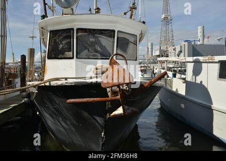 Bateaux commerciaux pour attraper des crevettes du golfe du Texas et des fruits de mer frais Banque D'Images