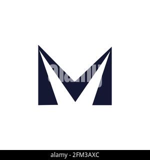 Lettre M Business résumé Unity vecteur logo modèle de conception Modèle de logo Letter M, motif d'icône vectoriel Illustration de Vecteur