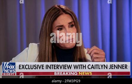 05 mai 2021, Camarillo, Californie, États-Unis - CAITLYN JENNER, qui a récemment annoncé sa course pour le gouverneur de Californie, parle avec l'hôte de l'émission Fox News 'Hannity', Sean Hannity, dans sa première interview live, assis-down depuis son annonce.(Credit image: © Fox News/Hannity/ZUMA Wire) Banque D'Images