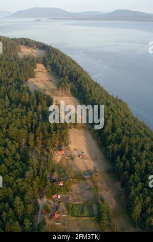 Mt. Warburton Pike, Réserve de parc national du Canada des Îles-Gulf, île Saturna, Colombie-Britannique, Canada. Banque D'Images