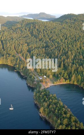 Roesland, Réserve de parc national du Canada des Îles-Gulf, North Pender Island (Colombie-Britannique). Photographies aériennes des îles du Golfe Sud. Colombie-Britannique, ca Banque D'Images