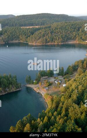 Roesland, Réserve de parc national du Canada des Îles-Gulf, North Pender Island (Colombie-Britannique). Photographies aériennes des îles du Golfe Sud. Colombie-Britannique, ca Banque D'Images