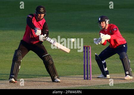 Stiaan van Zyl dans l'action de batting pour Sussex pendant Essex Eagles vs Sussex Sharks, Royal London One-Day Cup Cricket au terrain du comté de Cloudfm sur 10t Banque D'Images