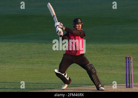 Stiaan van Zyl dans l'action de batting pour Sussex pendant Essex Eagles vs Sussex Sharks, Royal London One-Day Cup Cricket au terrain du comté de Cloudfm sur 10t Banque D'Images