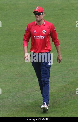 Alastair Cook d'Essex pendant Glamorgan contre Essex Eagles, Royal London coupe Cricket d'une journée au stade SSE SWALEC le 7 mai 2017 Banque D'Images