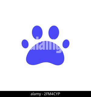 Blue Dog Paw Conceptual Icon Vector Illustration Design eps10 Illustration de Vecteur