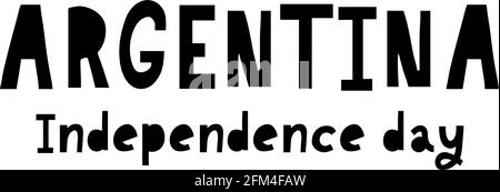 Viva la independencia Argentine, vive l'indépendance Argentine texte espagnol, thème argentin de célébration patriotique vecteur Illustration de Vecteur