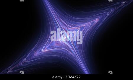 Condensateur de flux futuriste lumineux bleu, arrière-plan abstrait généré par ordinateur, rendu 3D Banque D'Images