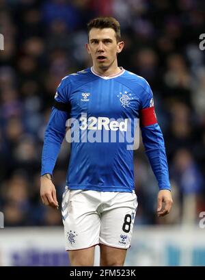Photo du dossier datée du 17-01-2020 de Ryan Jack des Rangers. Date de publication : jeudi 6 mai 2021. Banque D'Images
