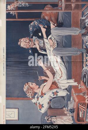 1930 France La Vie Parisienne Magazine Plate Banque D'Images