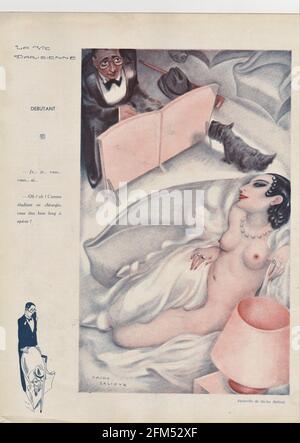 1930 France La Vie Parisienne Magazine Plate Banque D'Images