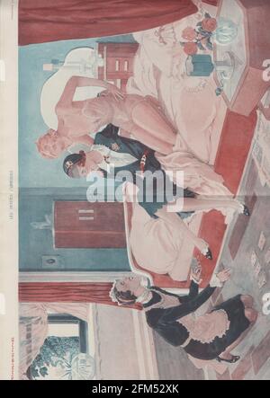 1930 France La Vie Parisienne Magazine Plate Banque D'Images