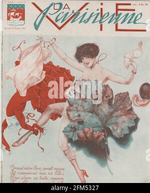 1930 France La Vie Parisienne Magazine Cover Banque D'Images