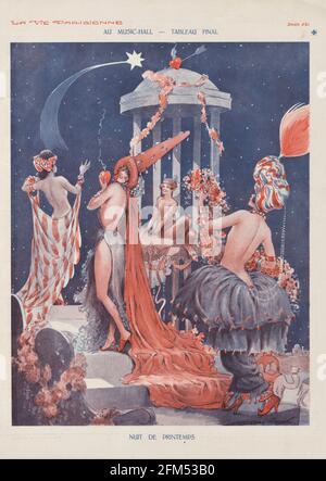 1930 France La Vie Parisienne Magazine Plate Banque D'Images