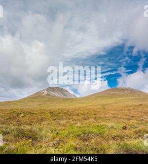 L'extrémité ouest de la montagne Muckish (an Mhucais), une partie de la chaîne de montagnes Derryveagh, Barnanageeha, comté de Donegal, Irlande Banque D'Images