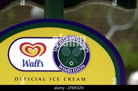 CHAMPIONNATS DE TENNIS DE WIMBLEDON JUILLET 2001 Banque D'Images