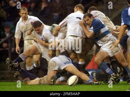 RUGBY ANGLETERRE V ARGENTINE À TWICKENHAM 25/11/2000. PHOTO DAVID ASHDOWN Banque D'Images