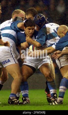 RUGBY ANGLETERRE V ARGENTINE À TWICKENHAM 25/11/2000 ROBERTO GRUA. PHOTO DAVID ASHDOWN Banque D'Images