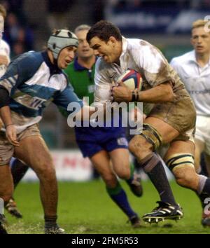 RUGBY ANGLETERRE V ARGENTINE À TWICKENHAM 25/11/2000. PHOTO DAVID ASHDOWN Banque D'Images