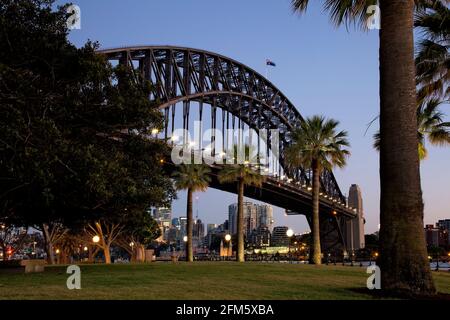 Sydney Harbour Bridge au lever du soleil Banque D'Images