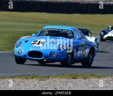 John Goldsmith, Ben Short, Mike Wilds, Aston Martin DP214, RAC Pall Mall Cup pour la GT pré-66, Sports Racing and Touring Cars, Donington Historic Festiva Banque D'Images