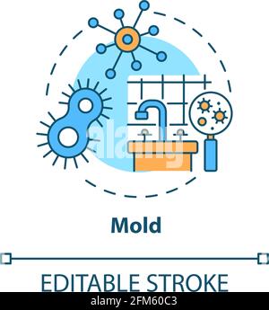 Icône de concept de moule Illustration de Vecteur