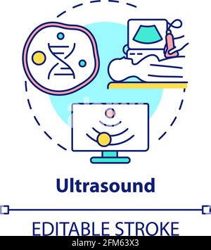 Icône de concept d'échographie Illustration de Vecteur