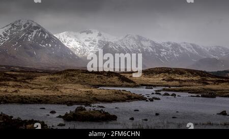 Rannoch Moor paysage, les Highlands écossais, au Royaume-Uni. Banque D'Images