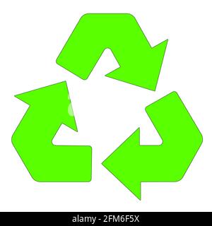 Logo de recyclage vert. Motif carré. Banque D'Images