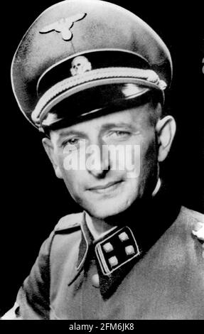 Adolf Eichmann. Portrait de l'un des principaux architectes de la « solution finale », Otto Adolf Eichmann (1906-1962), 1942 Banque D'Images