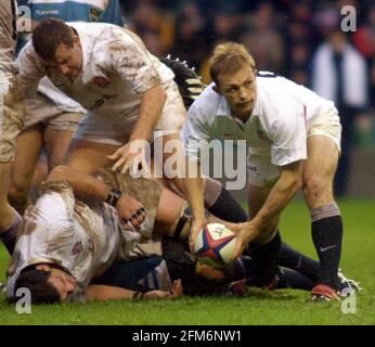 RUGBY ANGLETERRE V ARGENTINE À TWICKENHAM 25/11/2000. MATT DAWSON PHOTO DAVID ASHDOWN Banque D'Images