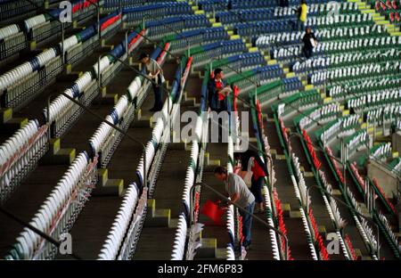 FINALE DE LA COUPE FA AU STADE MILLENIUM DE CARDIFF. PRÉPARATIONS Banque D'Images