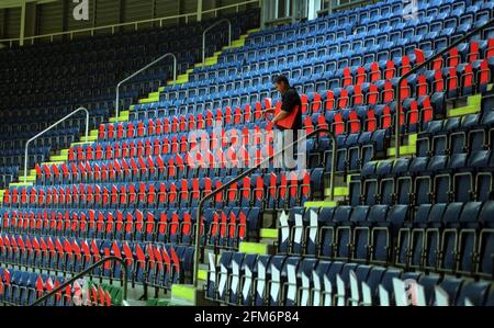 FINALE DE LA COUPE FA AU STADE MILLENIUM DE CARDIFF. PRÉPARATIONS Banque D'Images