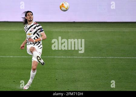 Rome, Italie. 06e mai 2021. Edinson Cavani de Manchester United en action lors de la demi-finale de l'Europa League match de football de 2ème jambe entre AS Roma et Manchester United au stadio Olimpico à Rome (Italie), 6 mai 2021. Photo Antonietta Baldassarre/Insidefoto Credit: Insidefoto srl/Alay Live News Banque D'Images