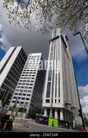 De nouveaux étudiants s'appartements dans le centre-ville de Leeds Banque D'Images