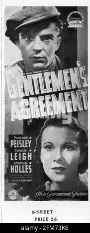 VIVIEN LEIGH (COMME VIVIAN LEIGH) FREDERICK PEISLEY et ANTONY HOLES dans L'ACCORD DE GENTLEMAN 1935 administrateur Anthony Havelock, producteur DE GEORGE PEARSON - Allan British et Dominions Film Corporation / Paramount British Pictures Banque D'Images