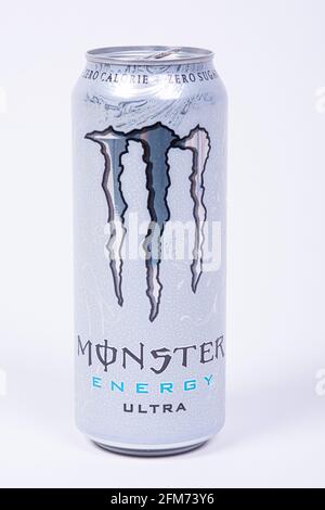 Göteborg, Suède - juin 2019: CAN de Monster enegry Ultra. Banque D'Images