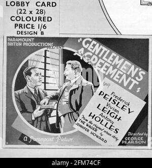 VIVIEN LEIGH (COMME VIVIAN LEIGH) FREDERICK PEISLEY et ANTONY HOLES dans L'ACCORD DE GENTLEMAN 1935 administrateur Anthony Havelock, producteur DE GEORGE PEARSON - Allan British et Dominions Film Corporation / Paramount British Pictures Banque D'Images