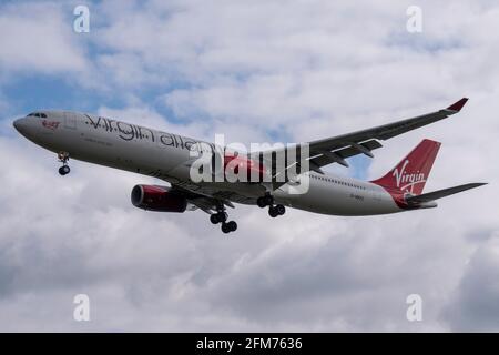 Airbus A330 de Virgin Atlantic Banque D'Images