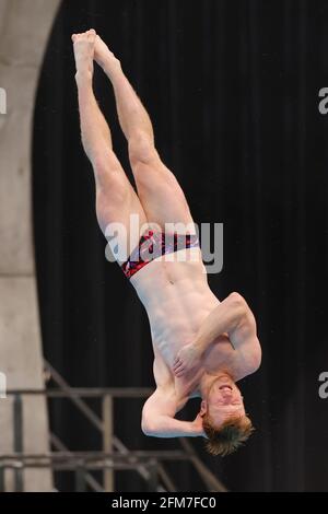 Centre aquatique de Tokyo, Tokyo, Japon. 6 mai 2021. James Heatly (GBR), 6 MAI 2021 - plongée sous-marine : 22e coupe du monde de plongée de la FINA 2021 finale masculine de 3m Springboard au Centre aquatique de Tokyo, Tokyo, Japon. Credit: YUTAKA/AFLO SPORT/Alay Live News Banque D'Images