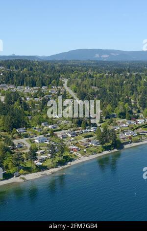Photo aérienne de Mill Bay, île de Vancouver, Colombie-Britannique Banque D'Images